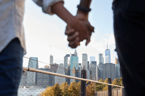 Holding Hands at Manhattanhenge