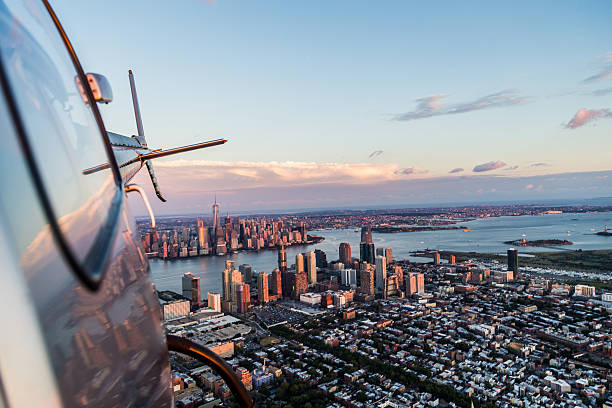 sunset helicopter NYC